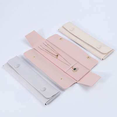 Good price Microfiber Necklace Storage Bag Long Chain Pendant Jewelry Packaging Bag Travel Portable Dustproof Fashion Bracelet Bag online