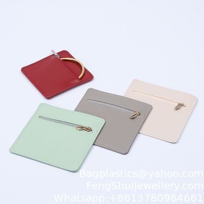 Buen precio Bolsa con cremallera de cuero de fruta biodegradable, tarjetero exquisito, bolsa de joyería, monedero pequeño multifuncional de alta gama, bolsa de almacenamiento en línea