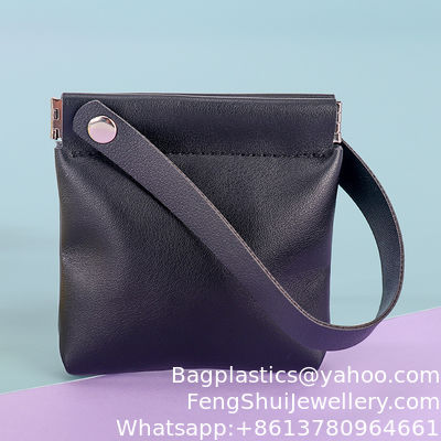 Buen precio Bolsa Biodegradable, ecológica, monedero, con cordón, Nueva Cartera Portátil de Cuero Pu, Bolsa de Monedas con Fragmentos, Bolsa de Almacenamiento de Auriculares, Bolso Negro en línea