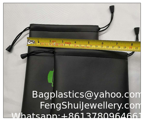 Good price Manufacturers Supply Black PU Drawstring Bag, Environmentally Friendly Headphone Cable Data Cable Storage Bag, Can Be Used As PU Shrapnel Storage Bag online