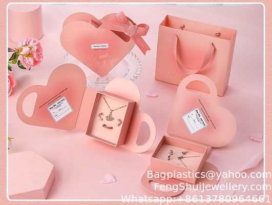 Bon prix Boîte de cadeau portable de la Saint-Valentin romantique Boîte à bijoux de la Saint-Valentin en forme de cœur en ligne