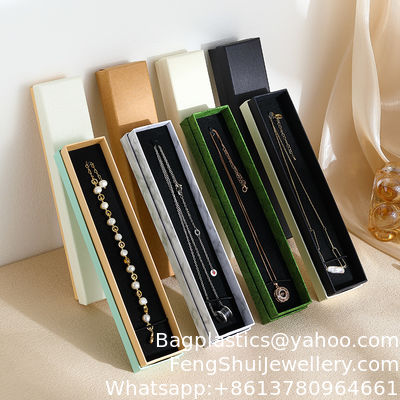 Buen precio Caja de reloj multicolor al por mayor con LOGO personalizado, almacenamiento de joyas, azul, rosa, blanco, tapa y fondo, caja de embalaje de collar y colgante en línea