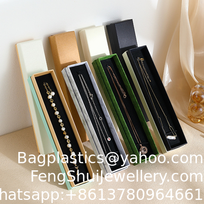 Good price Customized LOGO Wholesale Multi-Color Watch Box Jewelry Storage Blue Pink White Powder Top And Bottom Cover Necklace Pendant Jewelry Packaging Box online