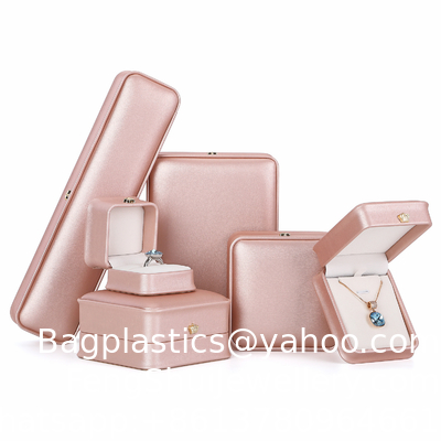 Good price High-End Brushed PU Leather Jewelry Box, Luxury Ring Box, Bracelet Pendant Necklace Packaging Box, Custom Jewelry Gift Box online