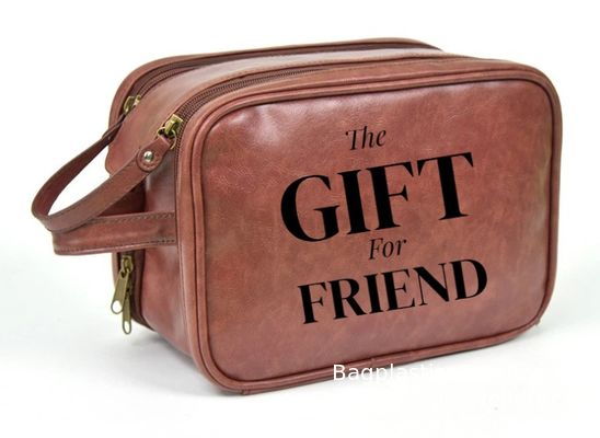 Buen precio Bolsa de aseo con nuevo patrón de piel de vaca para viajes de negocios, viajes, cosméticos y artículos de baño, bolsa de almacenamiento impermeable en línea