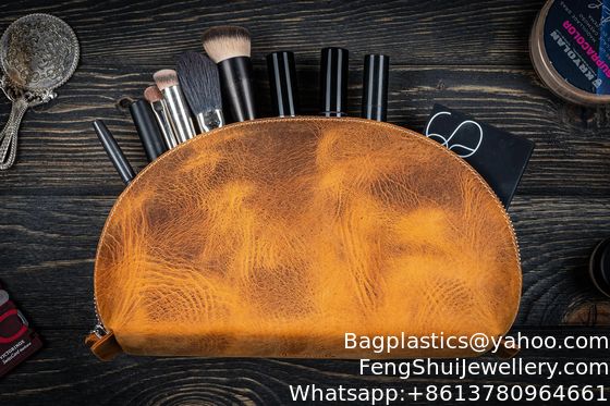 Buen precio Fabricantes personalizan el suministro de fábrica Pasta de árbol Cuero Bolso de cosméticos de alta gama Primera capa de piel de vaca Bolso de almacenamiento de cosméticos de gran capacidad BOLSO DE MAQUILLAJE en línea