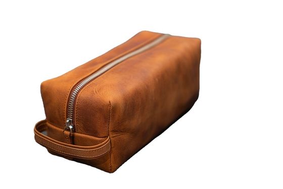 Bon prix Sac de toilette, sac en PU fournitures d'usine Sac de toilette de voyage sac cosmétique de grande capacité sac de poche pour homme en cuir authentique rétro DOPP KIT en ligne