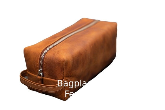 Good price Toiletry Bag, PU Bag Factory Supply Toiletry Bag Travel Large Capacity Cosmetic Bag Men'S Hand-Held Genuine Leather Retro DOPP KIT online