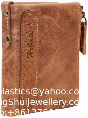 Bon prix Possède un porte-monnaie en cuir de vache de première couche, en cuir d'huile de deux couleurs, pour hommes et femmes. en ligne