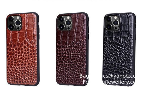 Bon prix Étui téléphonique Bagua Pour Apple IPhone 15/14 13 mains Étui téléphonique mobile en cuir complet Crocodile Capot de protection à motif supérieur et inférieur en ligne