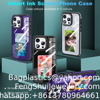 Good price IPhone 16 Mobile Phone Case Metal Magnetic IPhone 17 Mobile Phone Case DIY Color Display Mirror Suitable For Apple Mobile Phone Protective Cover NFC Screen Ink Screen Mobile Phone Case online